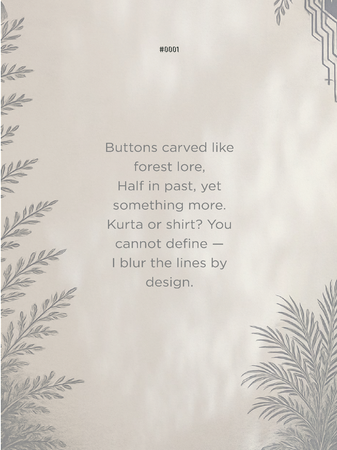 Wooden-button White Pure Linen Shirts