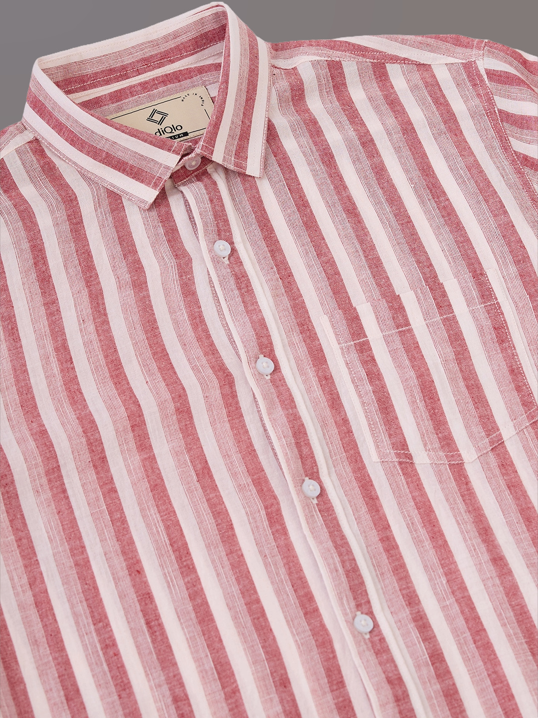 Brick Red Solid Lightweight Handloom Shirt