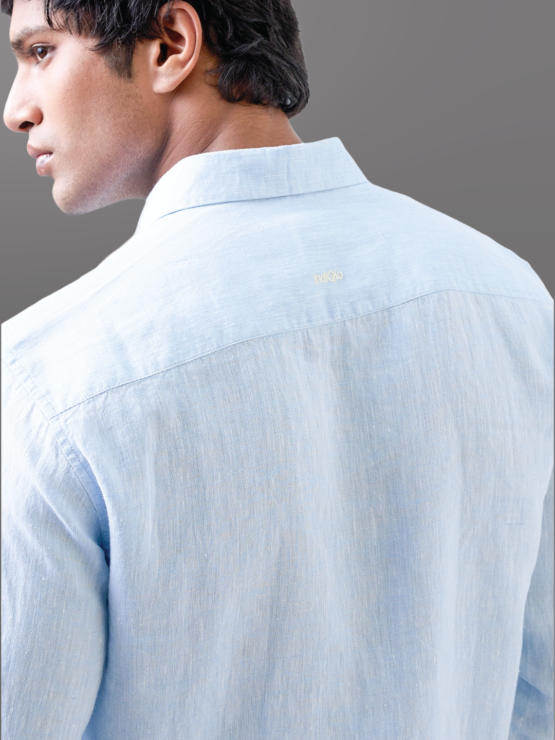 Classic Blue Solid Pure Linen Shirt