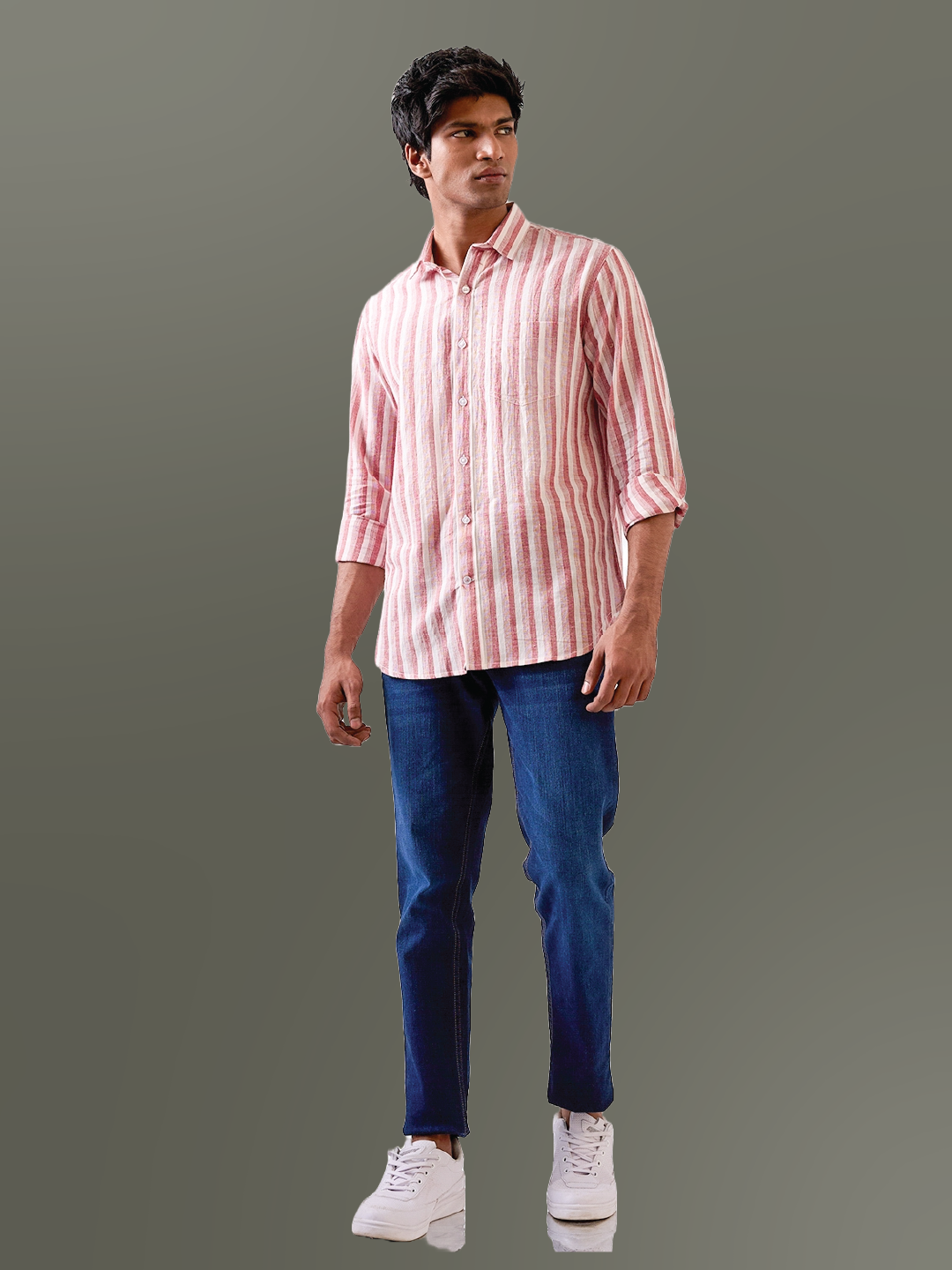Brick Red Solid Lightweight Handloom Shirt