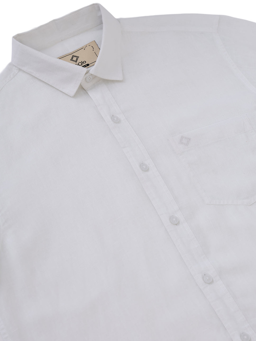 white shirt made from Indian linen, crafted in small batches