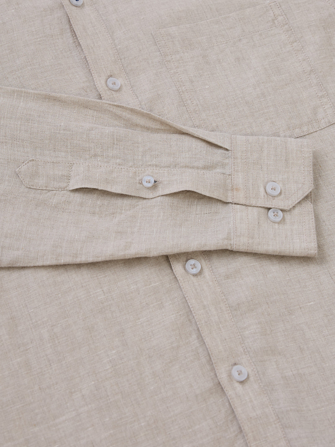 Beige Pure Linen Shirt
