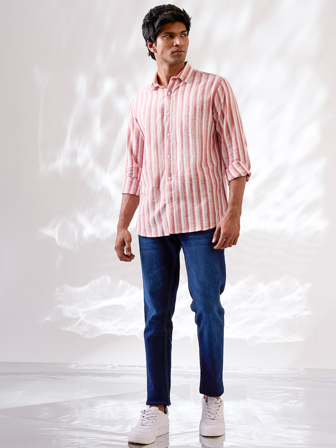 Brick Red Solid Lightweight Handloom Shirt